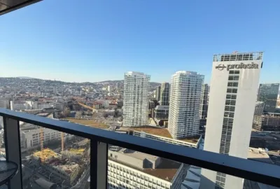 Moderne zariadený 2 izbový byt s balkónom v rezidenčnej novostavbe EUROVEA TOWER, v mestskej časti Bratislava Staré Mesto na prenájom!